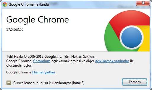 Google Chrome v17.0.963.56 Final Türkçe (Win/Mac/Linux)